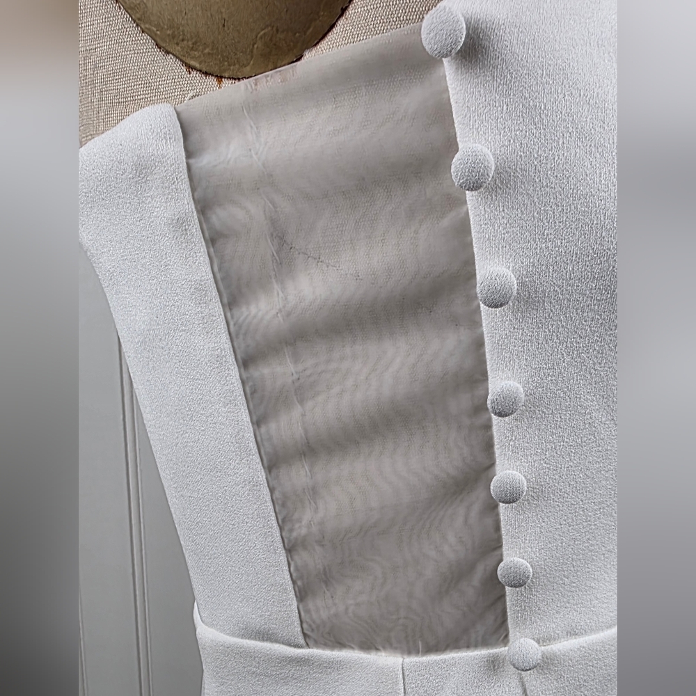 Lulus NWT Strapless White Midi Dress | Elegant | Side Slit | Size L - Picture 6 of 12